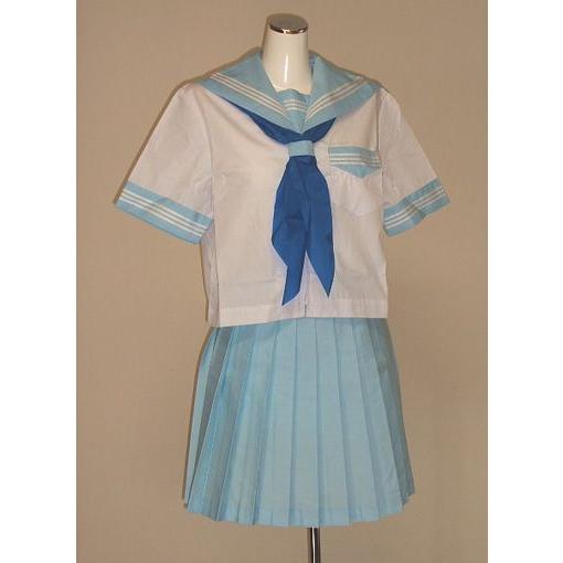 夏セーラー服上衣(水色衿）
