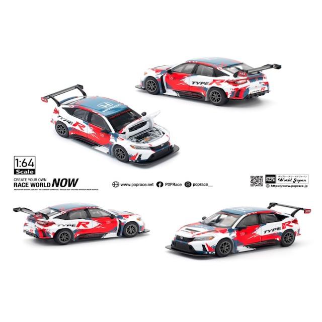 POP RACE　1/18　Civic Type R【新品】シビック タイプR POP RACE 1/18 ホンダ シビック FK8 タイプR ホワイト