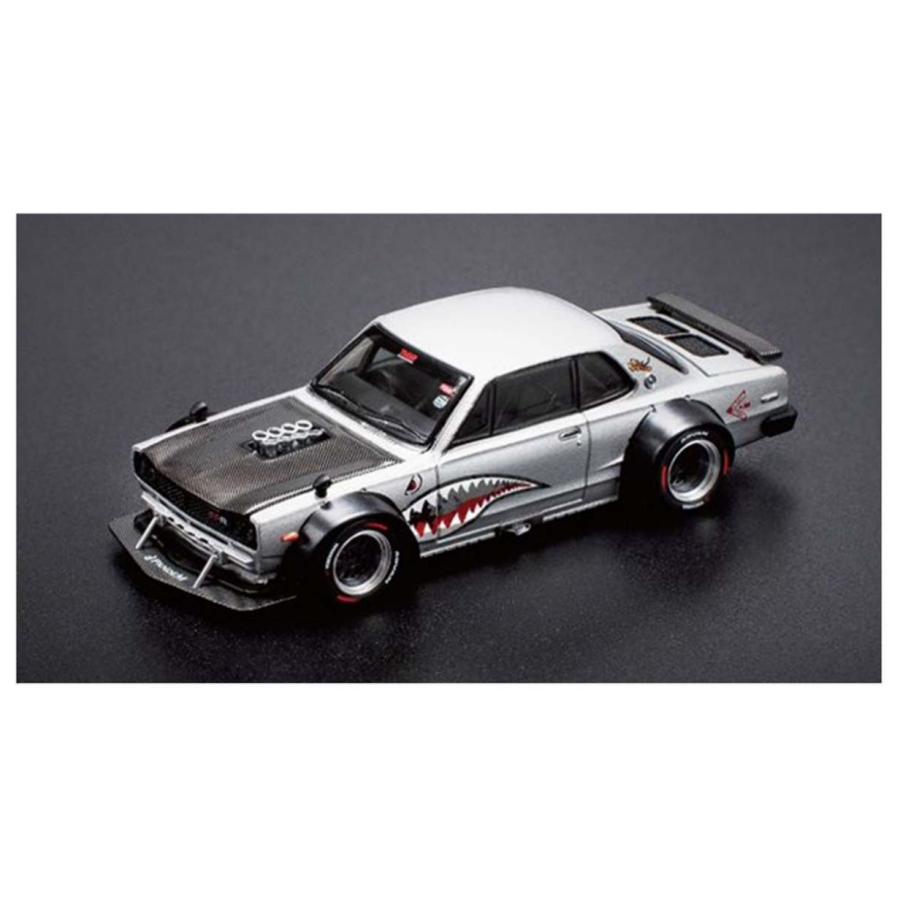SKYLINE GT-R V8 DRIFT (HAKOSUKA) METALLIC SILVER POP RACE x SKYLINE GT-R V8 DRIFT (HAKOSUKA) METALLIC SILVER POP RACE x