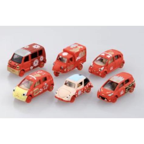 トミカ　スバル360　6台セット トミカ 紅白福々トミカ 紅 (スバル360,i-MEV,エブリィ,ラクティス