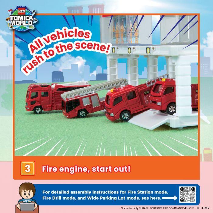 トミカワールド 3WEYチェンジ 消防署 (スバル フォレスター