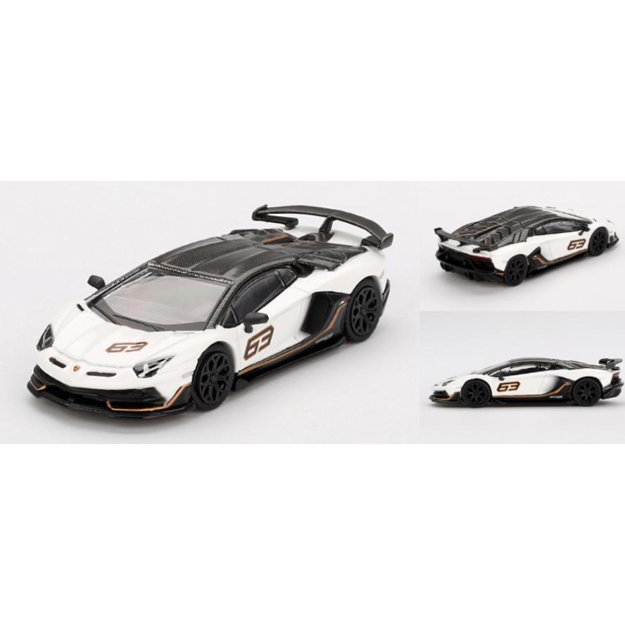 ランボルギーニ アヴェンタドール SVJ 63 Bianco Asopo ホワイト (右