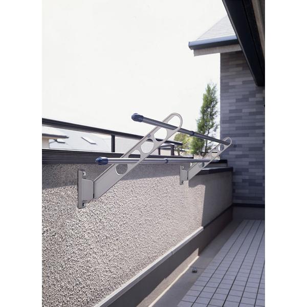 洗濯物干し ベランダ 屋外 竿受け 物干し金物 腰壁付け 10本 HD-55 550mm_15