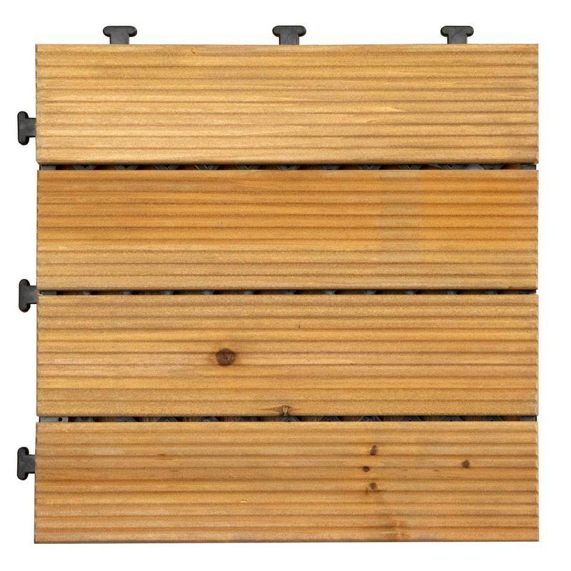 ウッドデッキ パネル 天然木 フォレスタ 36枚組 約30×30×2.6cm バルコニータイル ウッドパネル ウッドタイル ガーデンデッキ