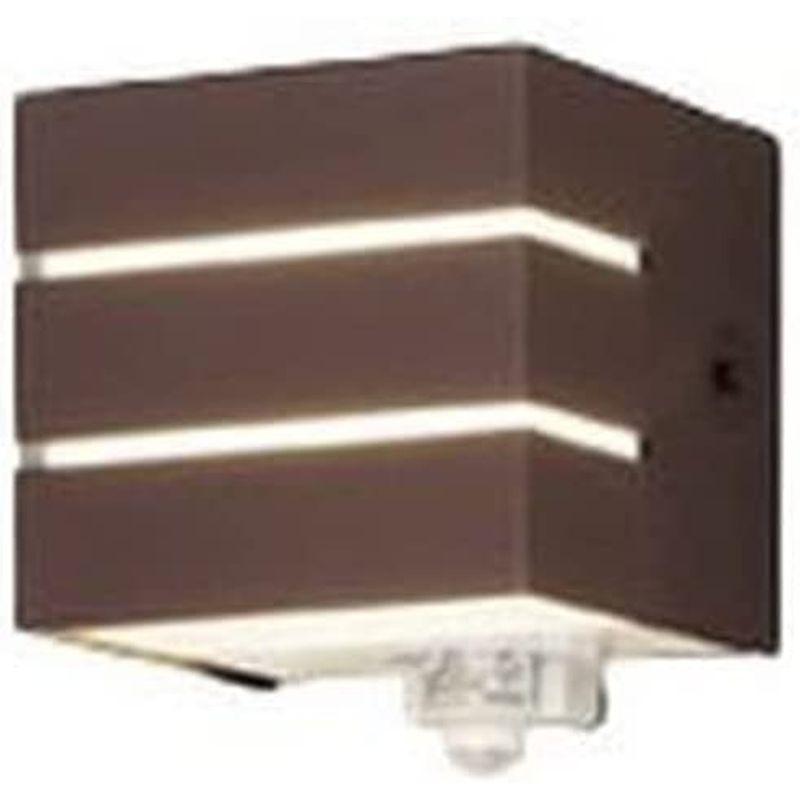 東芝ライテック　LED一体形アウトドアブラケット　マルチセンサー付ポーチ灯　ダークブラウン　幅137