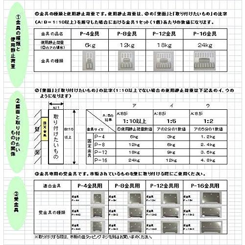 壁美人 ｐ ８金具セット 専用カバー ホッチキスセット ｙｗａ ８ｓ 静止荷重１２ｋｇ用 5 Off