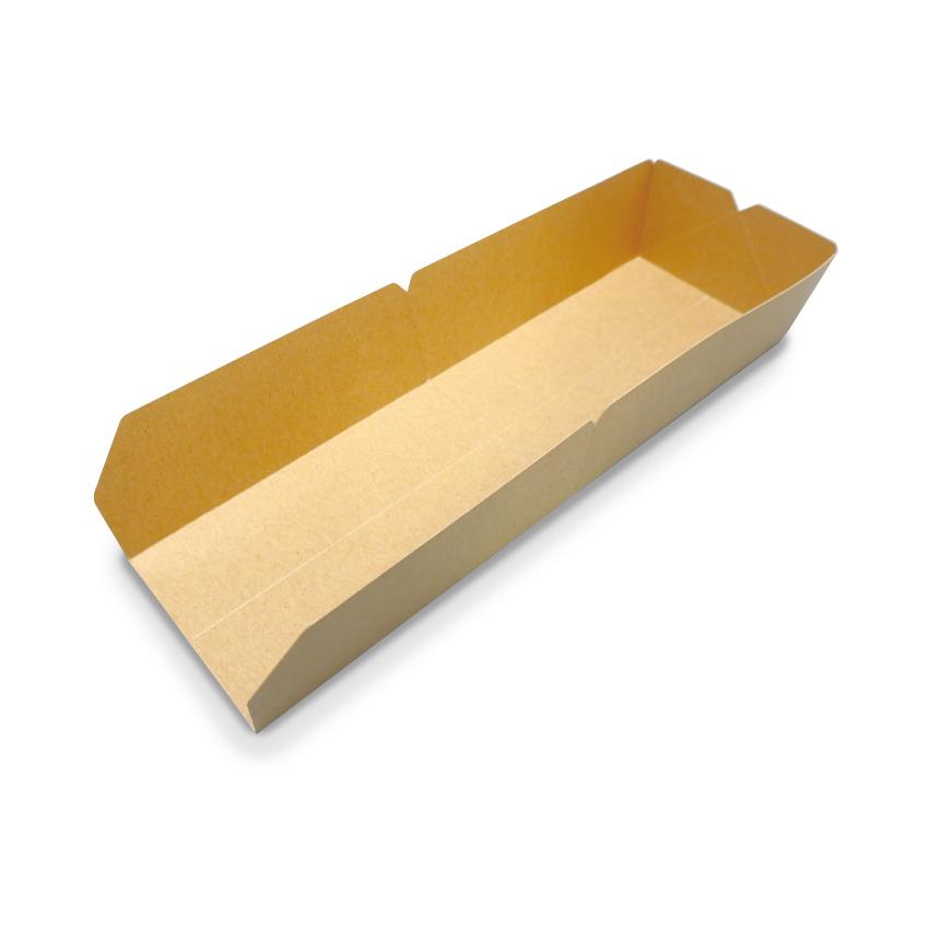食べ歩き用 紙製INGトレー 01-FBクラフト 1,600入・Lサイズ | 