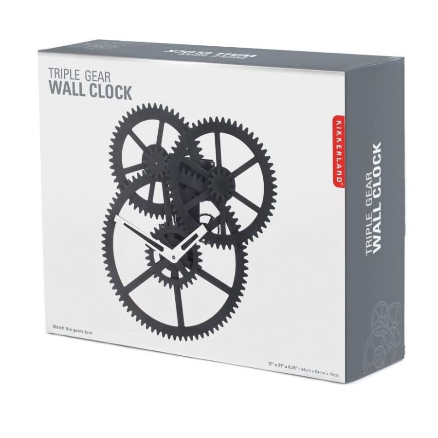 キッカーランド トリプルギアウォールクロック 掛け時計 KCL59 Kikkerland時計 壁掛け時計 おしゃれ かわいい kcl59
