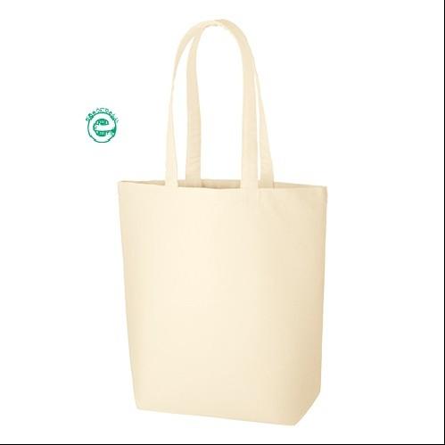 エコバッグ 肩掛け 縦型 マイバッグ コットン 12オンス 格安 景品 ノベルティ 販促品 キャンバストート Ｍサイズ ナチュラル　　　 |  | 01
