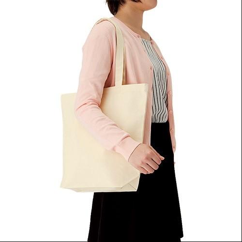 エコバッグ 肩掛け 縦型 マイバッグ コットン 12オンス 格安 景品 ノベルティ 販促品 キャンバストート Ｍサイズ ナチュラル　　　 |  | 03