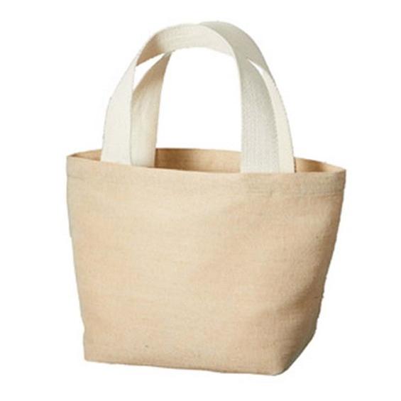 麻混生地 エコバッグ ランチバッグ ミニバッグ 格安 記念品 景品 ノベルティ 販促品 ジュートコットントート Sサイズ |  | 01