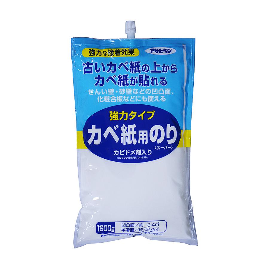 アサヒペン カベ紙用のり 強力タイプカベ紙用のり 1600g 壁紙 張り替え