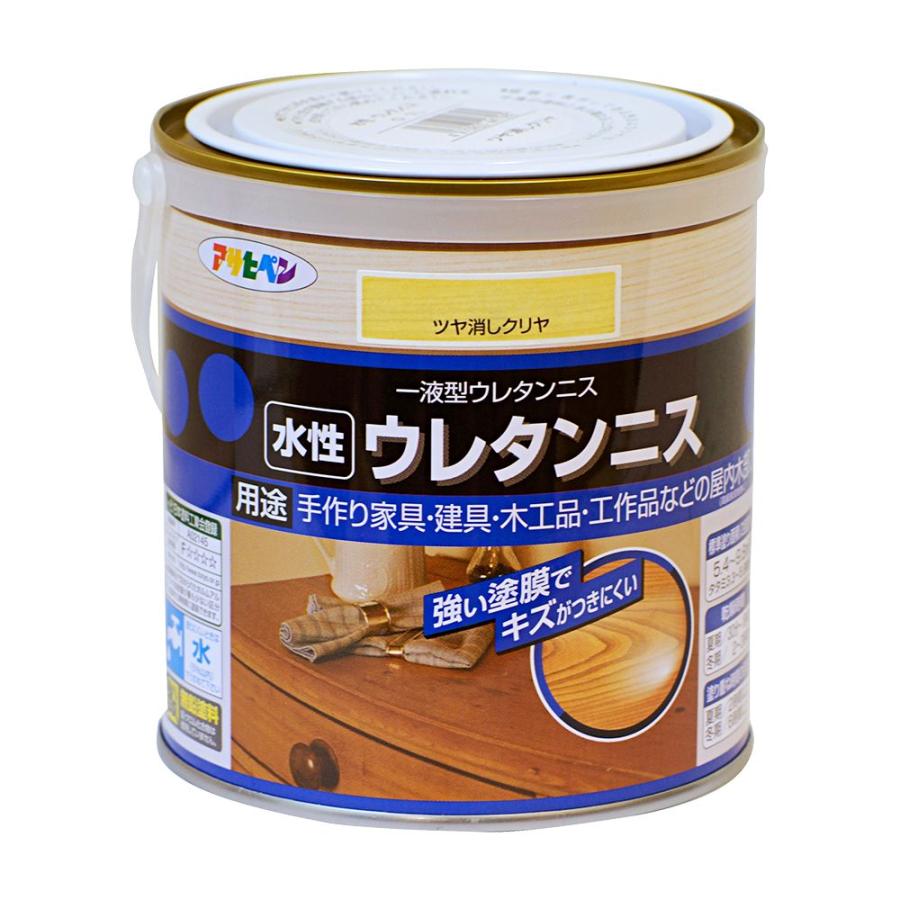 アサヒペン ニス 水性ウレタンニス 0.7L ツヤ消しクリヤ (透明) 爆買