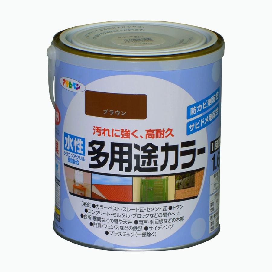 0,7L 6缶セット アサヒペン 水性強力コンクリートブラウン アサヒペン 塗料 ペンキ 水性多用途カラー 1.6L ブラウン 水性塗料
