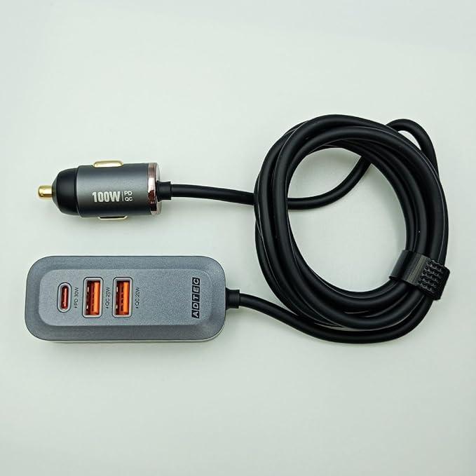 100W 4ポート セパレート ACPD-V100A2C2 シガーソケット PD充電器