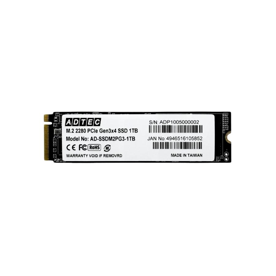 ADTEC（アドテック） M.2 1TB 3D TLC NVMe PCIe Gen3x4(2280) 3年保証