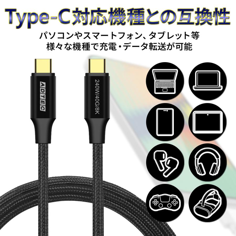 アドテック PD3.1充電器 140W 3ポート(eMarker搭載240W Type-Cケーブル付属)(USB-Cｘ2+USB-A)(GaN/窒化ガリウム )ホワイト APD-V140AC2-wC24-WH | ADTEC | 08