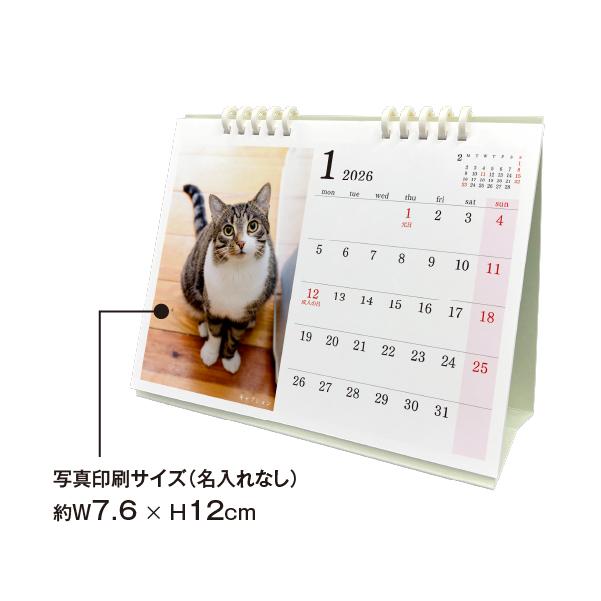 カレンダー2026 オリジナルフォトカレンダー 180部セット 書き込みあり 名入れ・ロゴ入れ B6卓上リング 写真イラスト商品写真_4