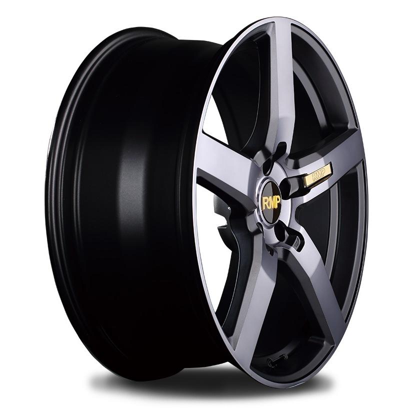 ＭＩＤ ＲＭＰ アールエムピー ０５０Ｆ ７Ｊ-１８ ５Ｈ １１４．３ ＋４８ ガンメタＤC/マットスモーククリア ホイール４本セット価格の画像