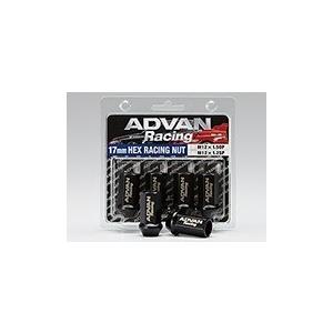 ＡＤＶＡＮ Ｒａｃｉｎｇ ＮＵＴ アドバンレーシング ナット Ｍ１４Ｘ１．５ Ｈ１９ ブラック ４個１セット｜advan-shop