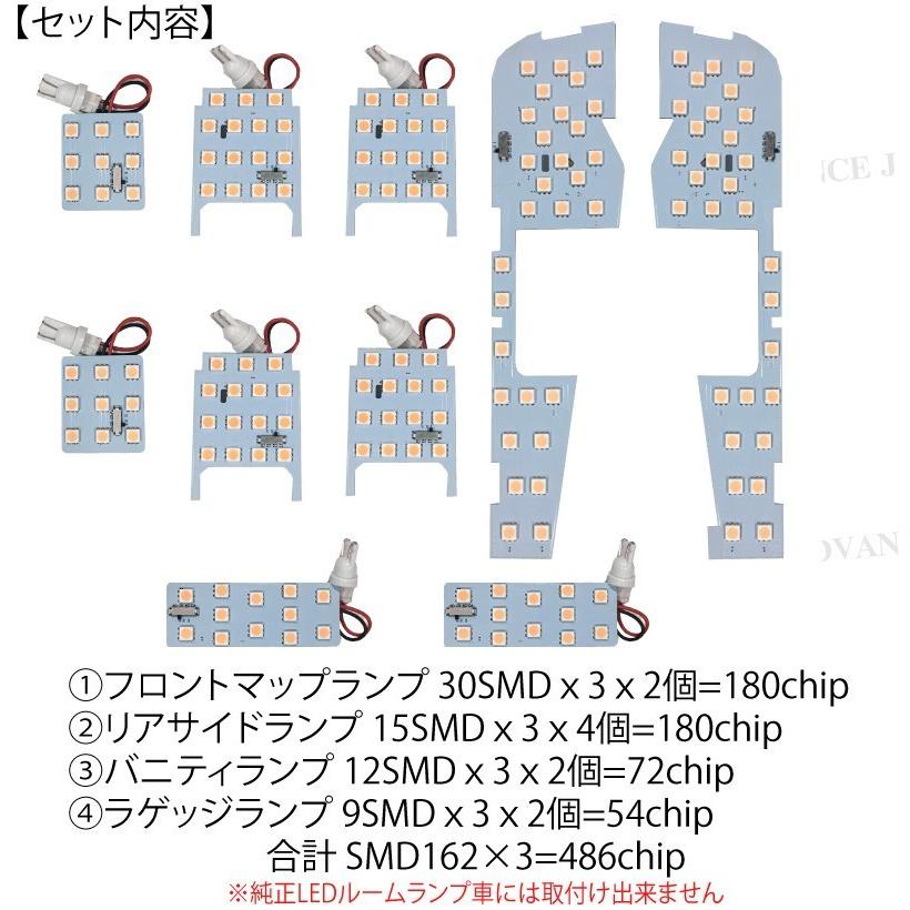 アルファード 30系 後期 LEDルームランプ 3段階減光調整機能付 X/S/SA