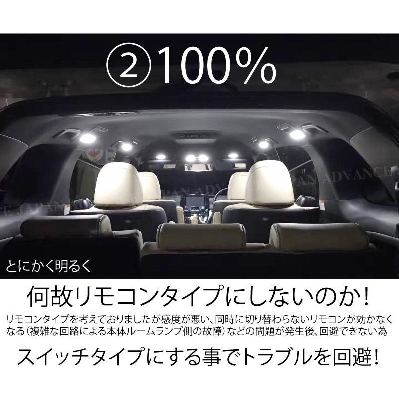 LEDルームランプ プリウス 30系 8点セット 3段階減光調整機能付
