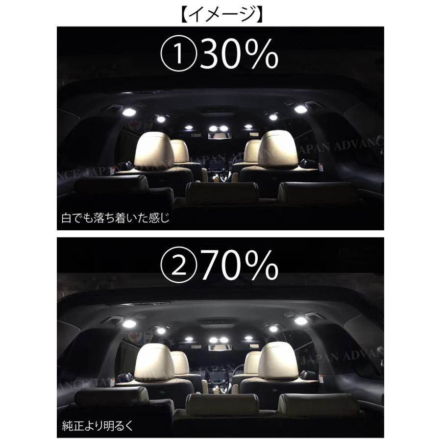 アルファード 30系 後期 LEDルームランプ 3段階減光調整機能付 X/S/SA