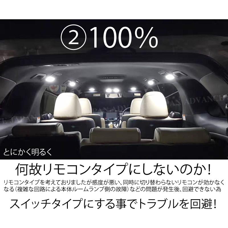 アルファード 30系 後期 LEDルームランプ 3段階減光調整機能付 X/S/SA