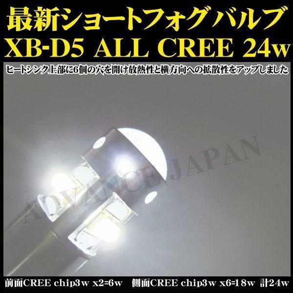 H3C専用 LEDフォグランプ バルブ CREE 24w プロジェクター ホワイト フォグ ショートタイプ 交換用 2個｜advance-japan｜03