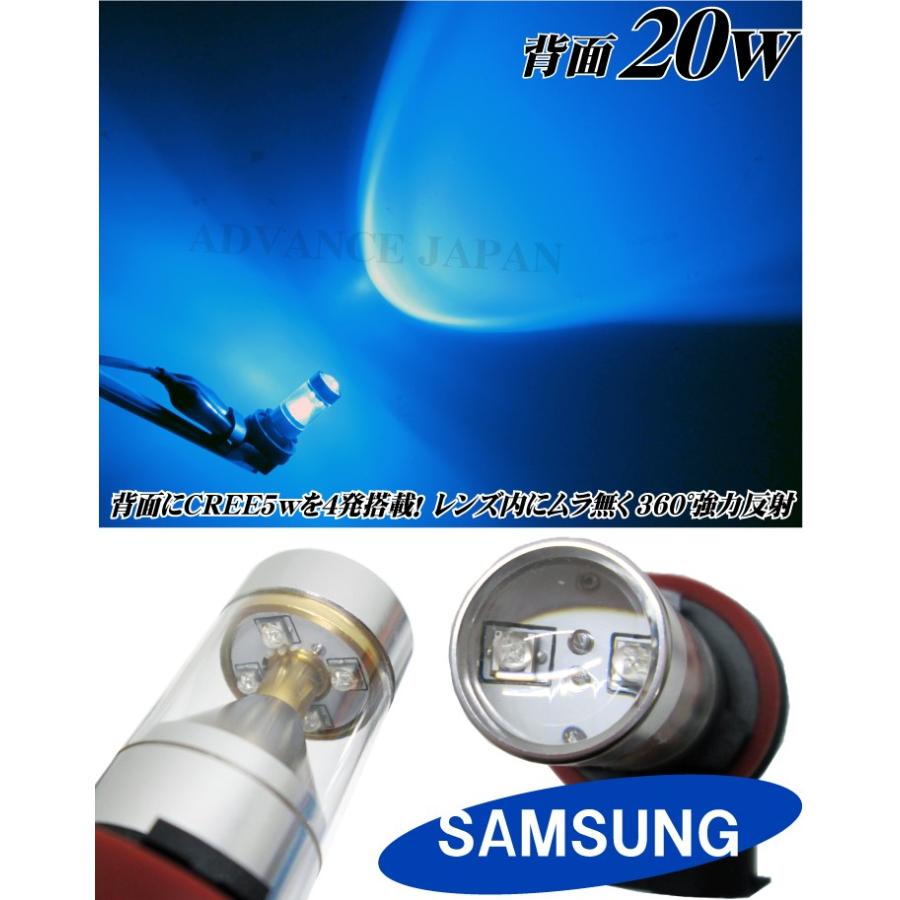 LEDフォグランプ HB4 SAMSUNG 30wブルー2個 青 ヴェルファイア