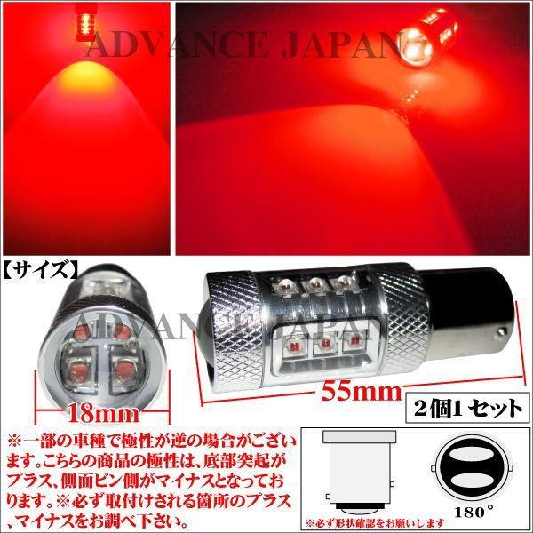 S25ダブル レッド BAY15d-180°CREE＆Epistar 56w LEDバルブ