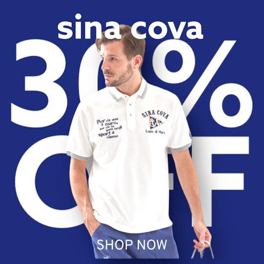 SINA COVA 30％offセール シナコバ ゴルフ 2023新作秋冬 長袖カシミヤ 