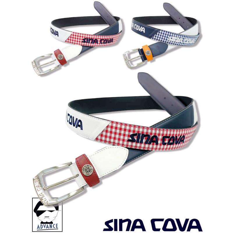 SINA COVA（シナコバ） 2025新作春夏 ゴルフ レザーベルト 大きい
