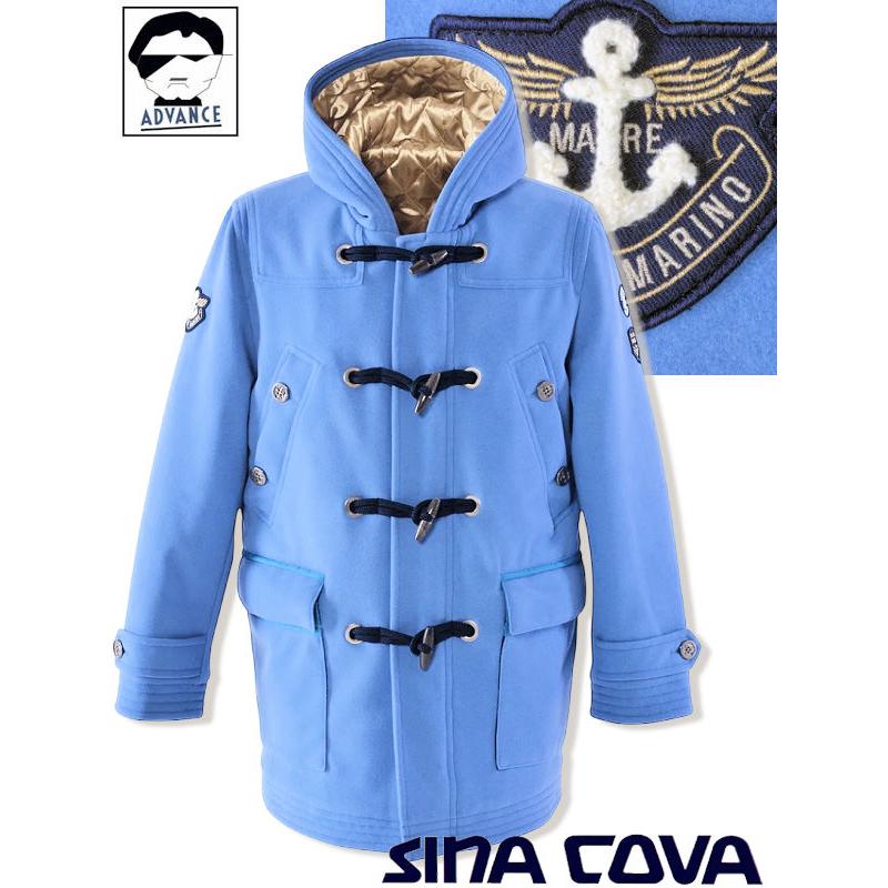 シナコバ 2025新作秋冬 ダッフルコート シナコバゴルフ アウトレット メンズ ゴルフウエア ちょいワル sina cova 大きいサイズ 送料無料 25213100 M/L/LLの画像
