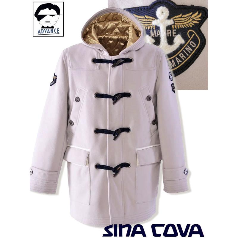 シナコバ 2025新作秋冬 ダッフルコート シナコバゴルフ アウトレット メンズ ゴルフウエア ちょいワル sina cova 大きいサイズ 送料無料 25213100 M/L/LLの画像