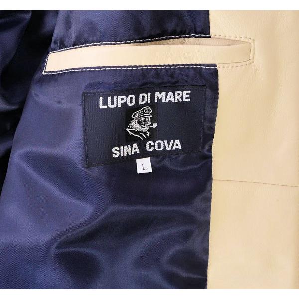 シナコバ 2025新作秋冬 レザージャケット アウトレット シナコバゴルフ メンズ ゴルフウエア ちょいワル sina cova 大きいサイズ 送料無料 25223910 M/L/LLの画像