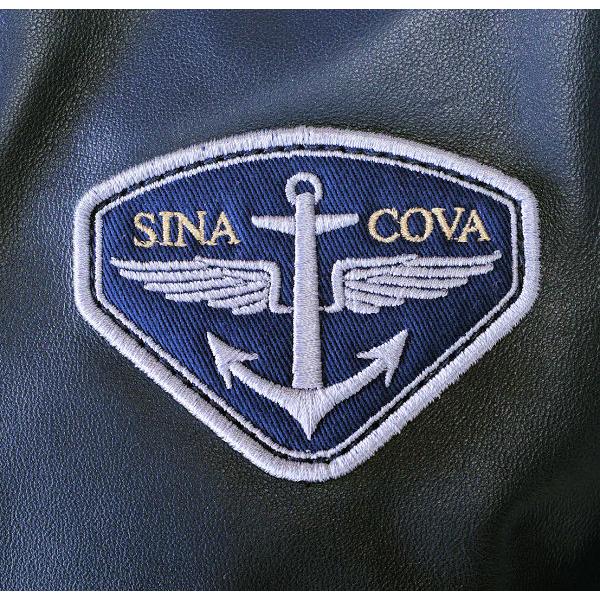 シナコバ 2025新作秋冬 レザージャケット アウトレット シナコバゴルフ メンズ ゴルフウエア ちょいワル sina cova 大きいサイズ 送料無料 25223910 M/L/LLの画像