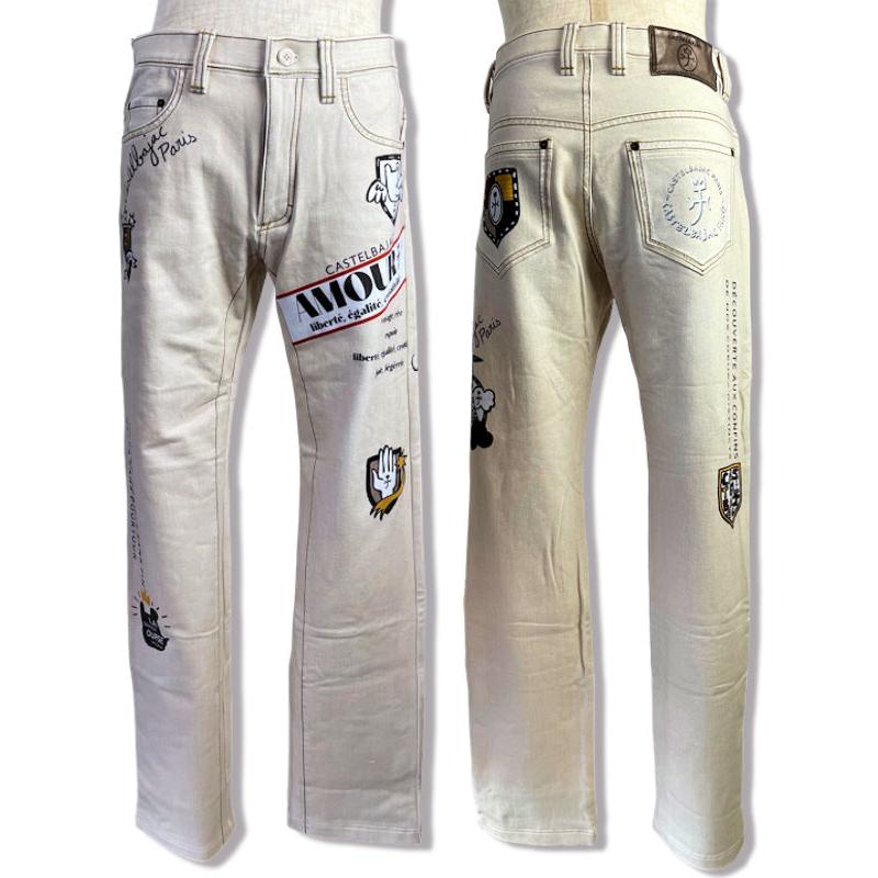 新品 カステルバジャックゴルフ 裏起毛フィリックスパンツ