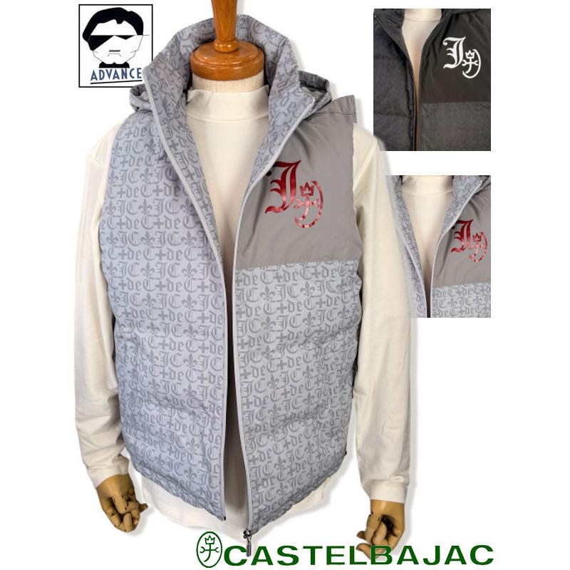 カステルバジャック 総柄ジャケット 48 フリース ジップ 美品 JCC ゴルフ カステルバジャック 総柄ジャケット 48 フリース ジップ 美品 JCC