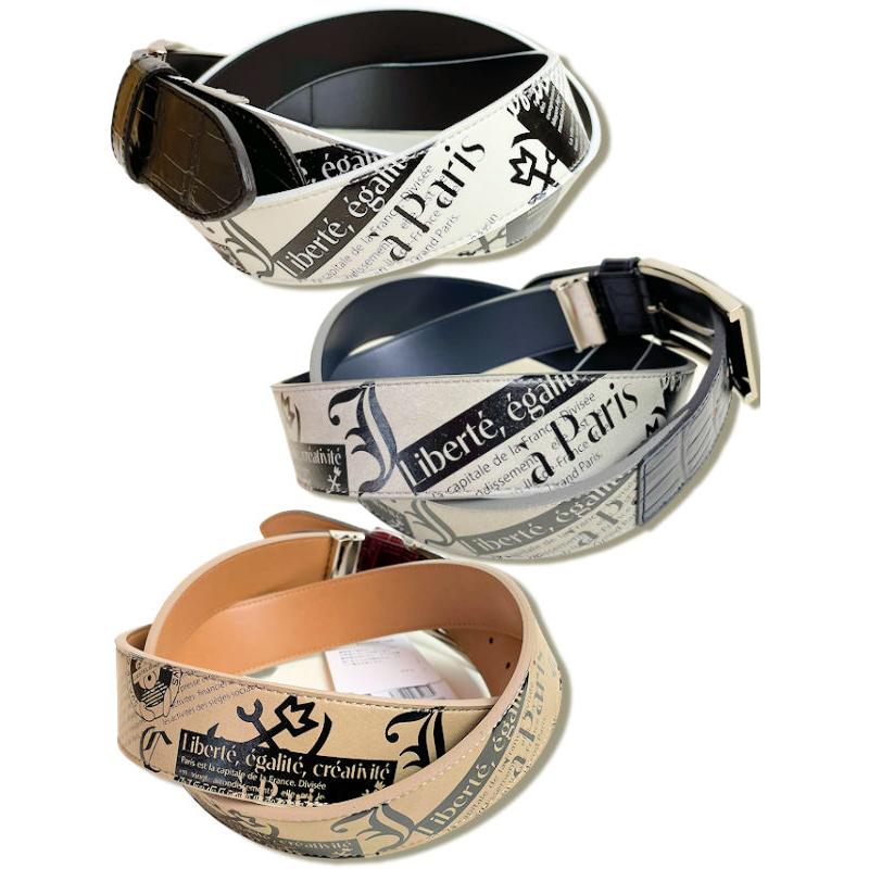 30％OFF／カステルバジャック ロゴバックル モノグラム ベルト  