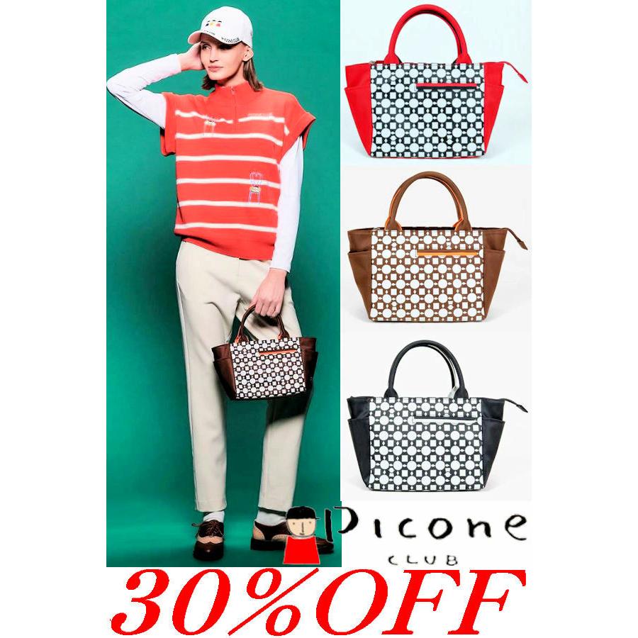 PICONE CLUB 新品未使用　ゴルフ　トートバッグ Picone CLUB ゴルフ ブロックチェックピコ柄カートバッグ