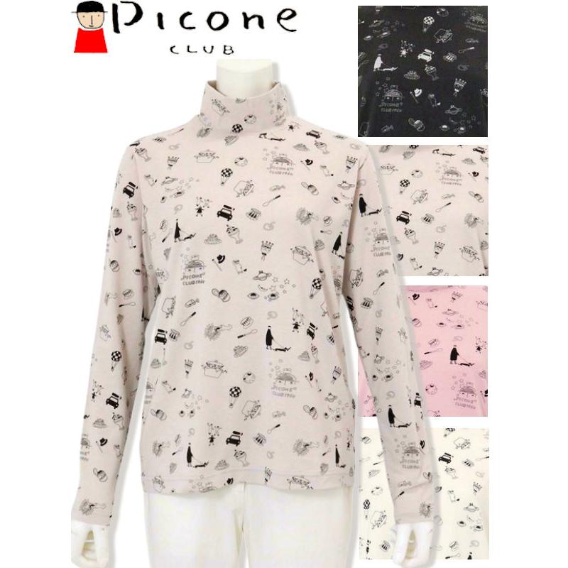 30％OFFセール ピッコーネクラブ PICONE CLUB 2025新作秋冬 レディース ゴルフウェア アウトレット アルチビオ 送料無料 総柄プリント起毛プルオーバー c519004_1