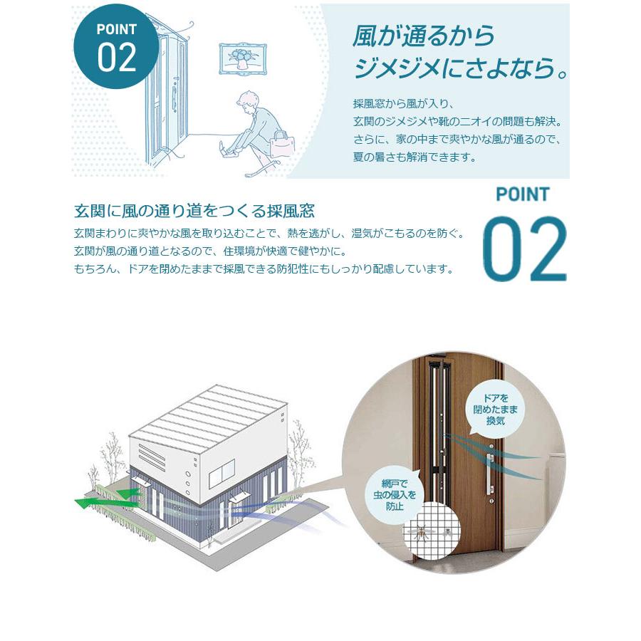 工事パック LIXIL リシェント3  M11N型 親子 アルミ仕様 リフォーム玄関ドア 木目調 特注寸法 W幅1004-1484×H高さ1738-2356mm - 7