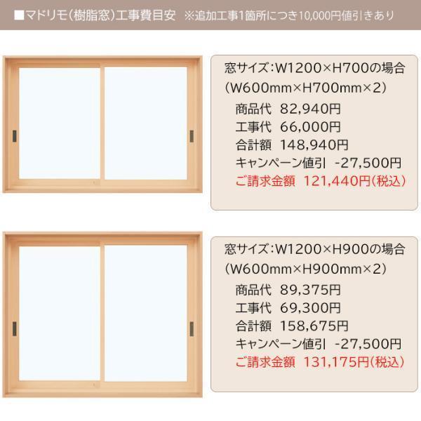 YKK AP 工事パック かんたんマドリモ 断熱窓 樹脂窓 25622 W幅2080