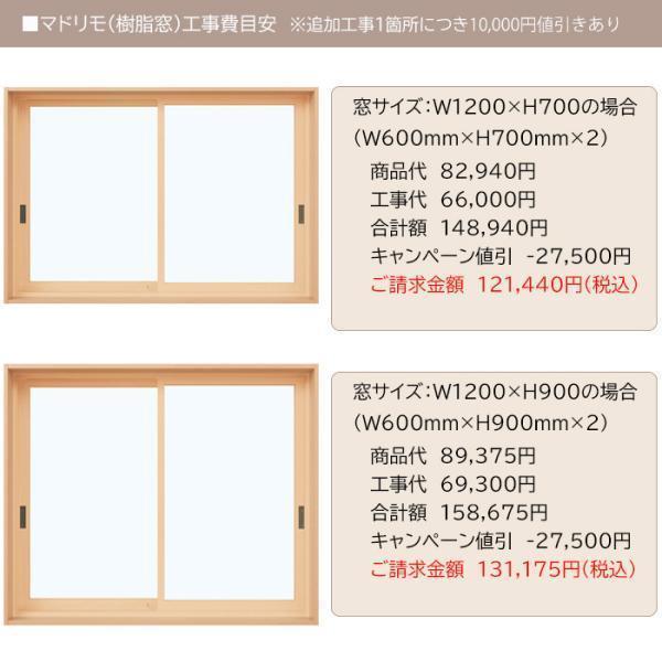 YKK AP 工事パック かんたんマドリモ 断熱窓 樹脂窓 25622 W幅2080
