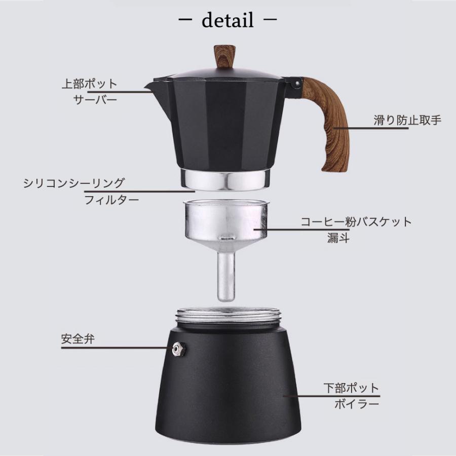 エスプレッソメーカー 直火 3カップ 150ml マキネッタ アウトドア
