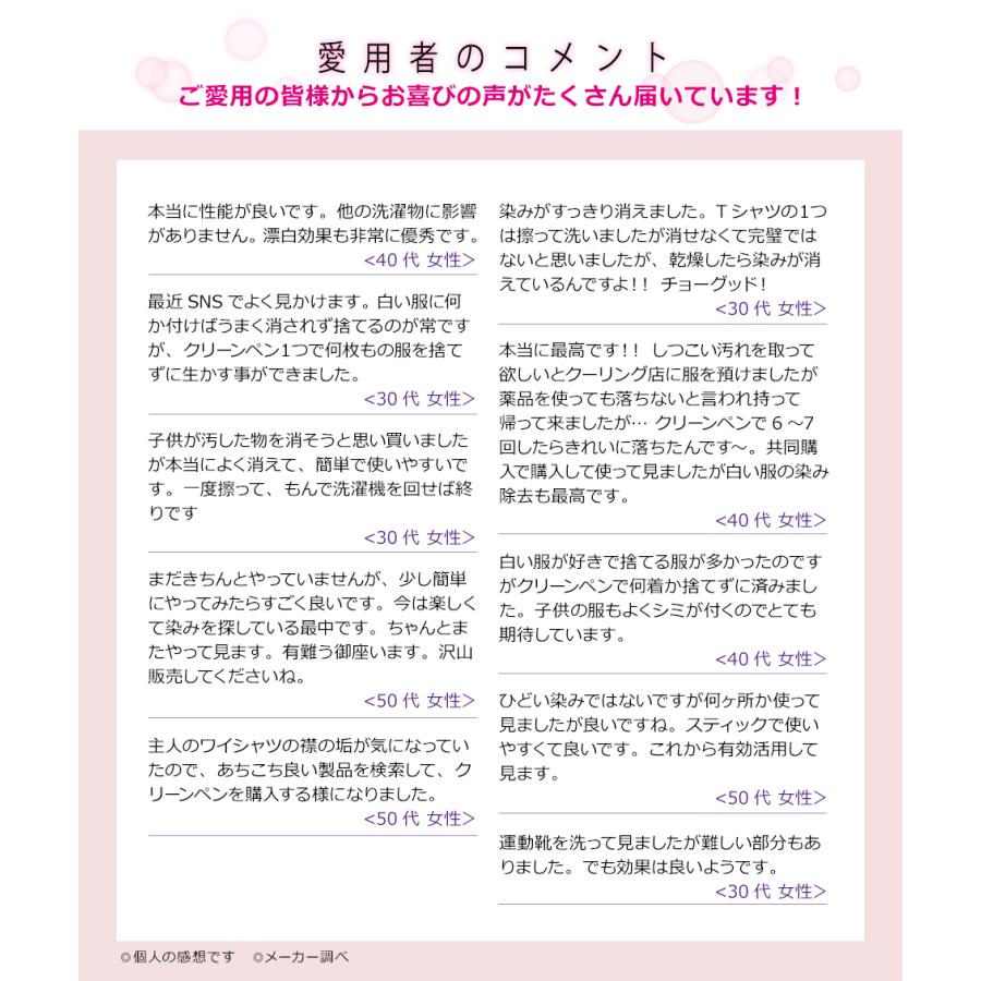 シミ取り・強力クリーナー クリーンペン ケース付【スティック シミ しつこい汚れ 簡単に落とす シミ取り 】 |  | 10