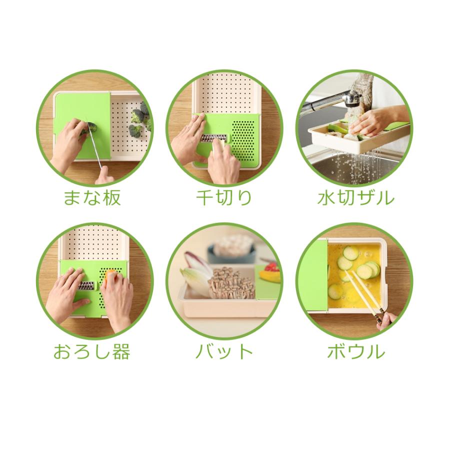 万能まな板 千切り おろし器 水切りざる ボウル バット 6役 キャンプでも活躍 まな板ボウル Lm0005 Advanced Base 通販 Yahoo ショッピング