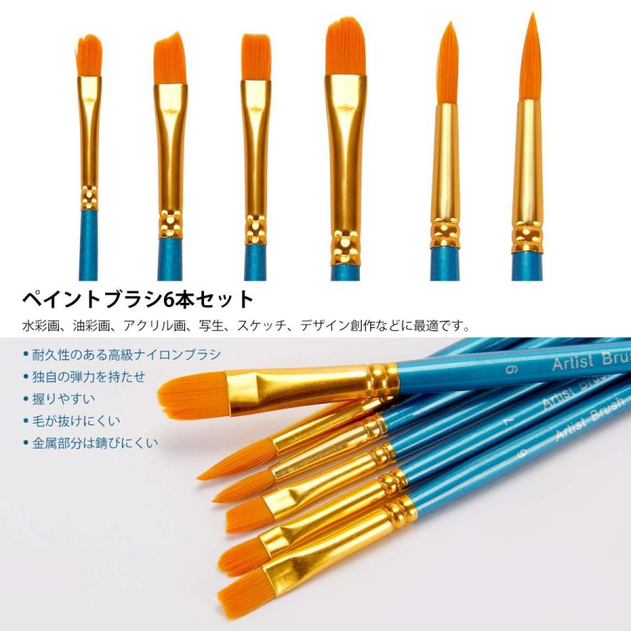 人気ショップ Ohuhu アクリル絵の具 24色 6本ペイントブラシ付き アクリルカラー 鮮やか 12ml ペイント チューブ 学習教材 学校教材 画材 イラスト 定番 Aynaelda Com