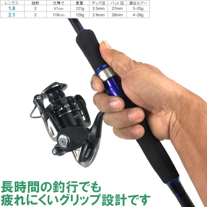 カーボン スピニングロッド 約2.1m 楽天市場】在庫処分! 2.1m AW-OB702 210ML カーボン スピニング ロッド